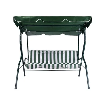 Stainless Steel Iron 3 seat patio swing with canopy