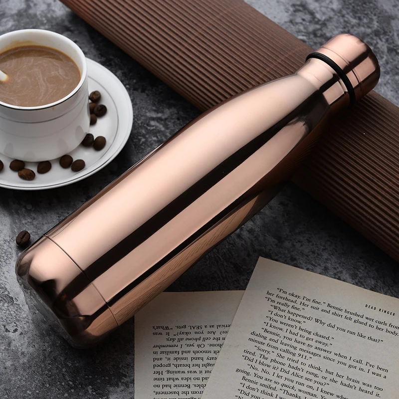 

Triple Wall Stainless Steel Cola Shape Vacuum Flask Copper Insulated Water Bottle