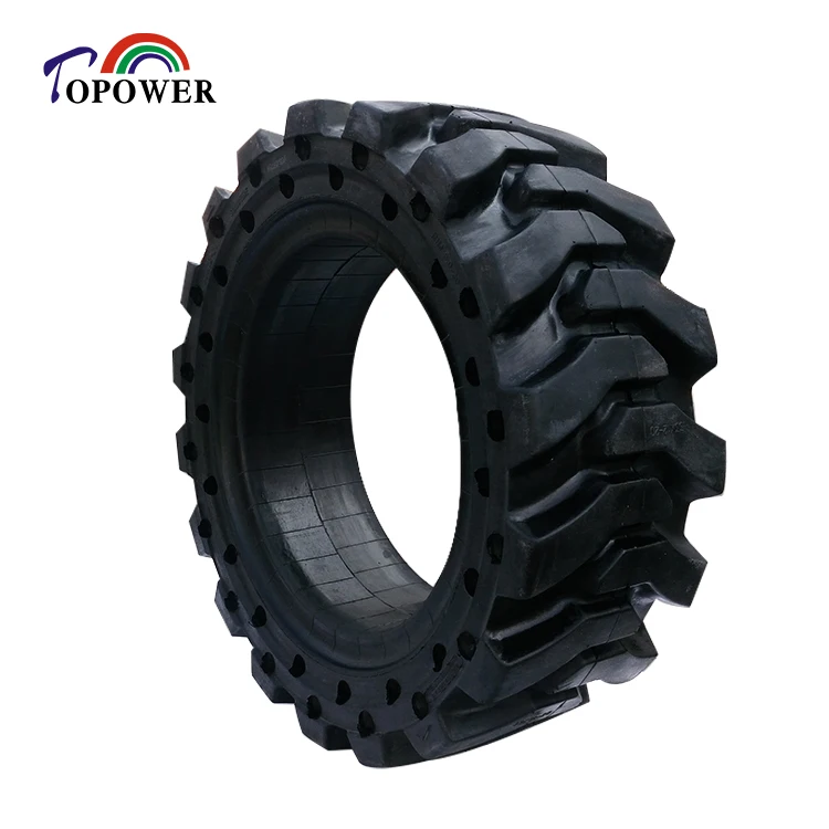 

China brand tire factory direct supply  Skid Steer Loader tyre, Black
