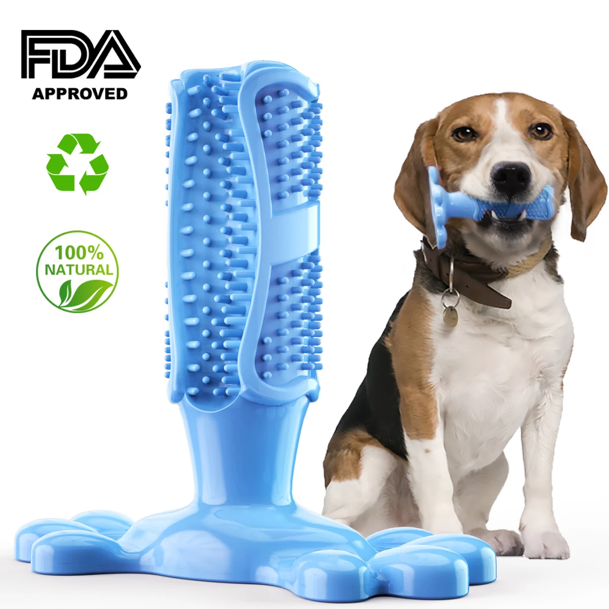 

Toothbrush Teddy dog decompression elastic rubber molar bite resistant pet toy, Mix color