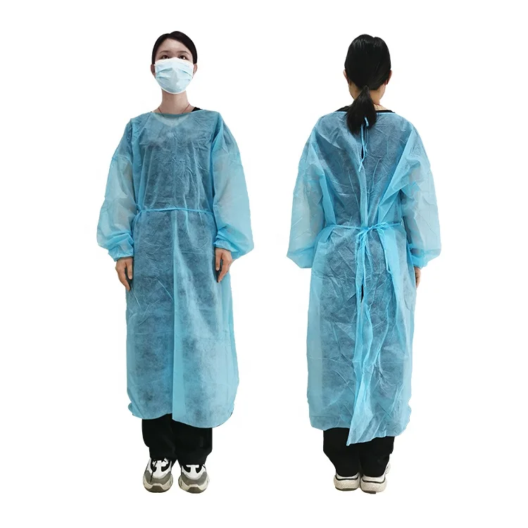 

ASTM aami pb70 40gsm blue washable level 2 hospital gown 510k disposable isolation gown sterile for hospital pp gown en14126, Blue,green,pink,white,navy blue