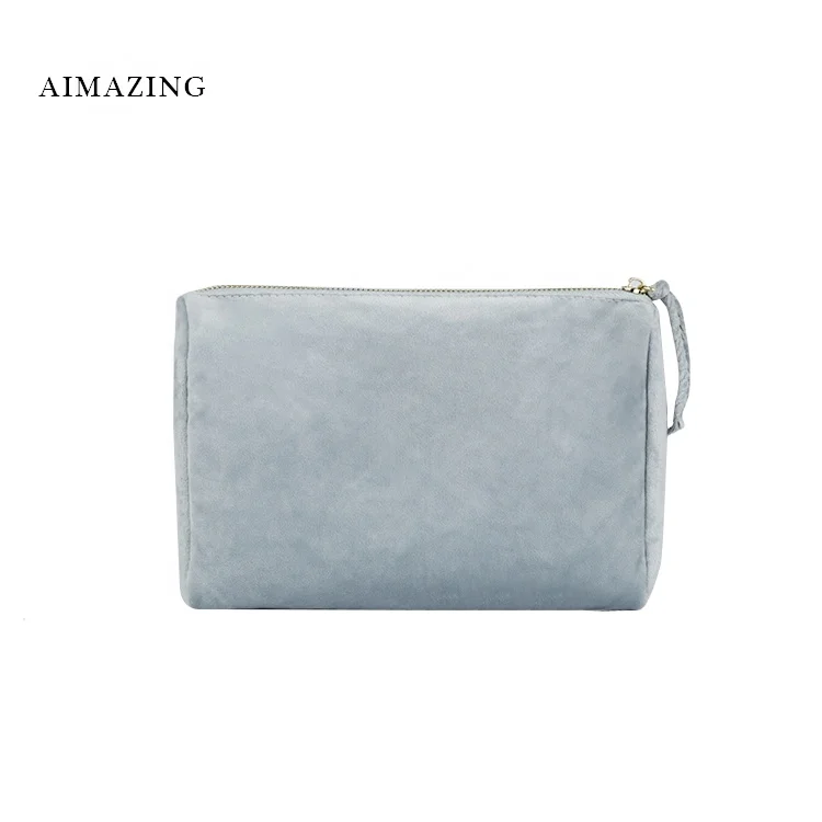

Biodegradable Green Toilet Bag Velvet Cosmetic Drawstring Beauty Pouch Double Make Up Brush Set With Bag Custom Logo, Customized color