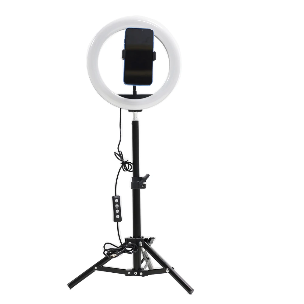 Led Ring Light 10" With Tripod Stand & Phone Holder For Youtube Video