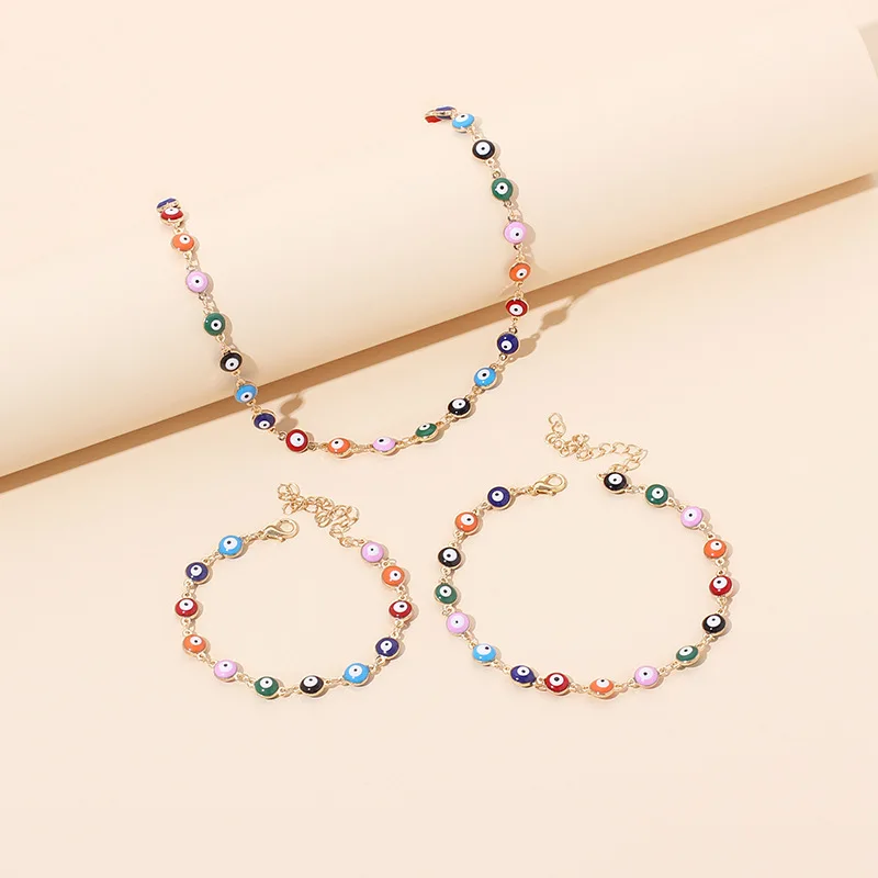 

x0240 Wholesale Fashion Trendy Gold Plated evil Eye Necklace Blue Evil Eyes Pendant Necklace For Gift Necklaces