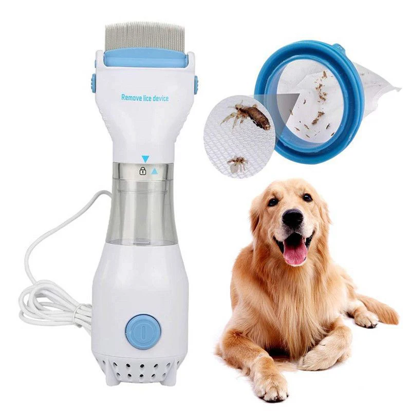 

Hot Sale Pet Cat Dog Electric Terminator Anti Removal Kill Lice Kill Puppies Fleas Electronic Lice Cleaner Comb