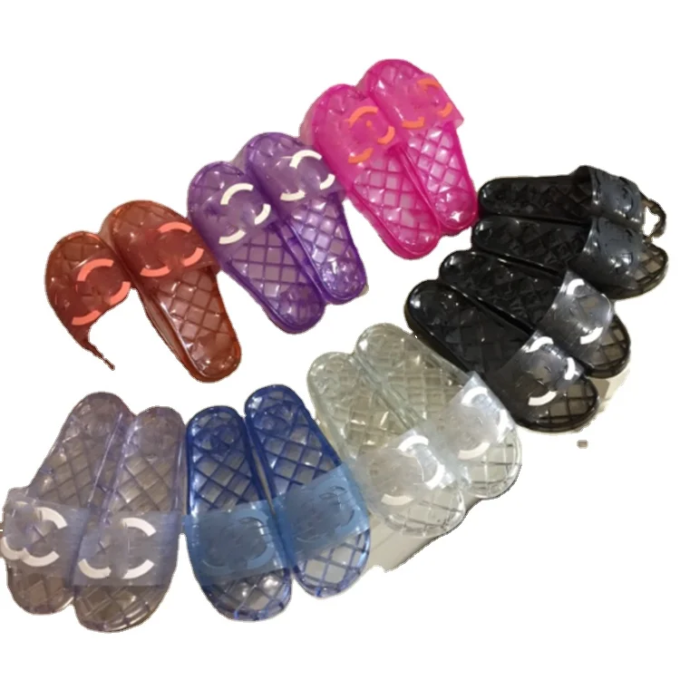 

Designer Slippers 2021 Designer Brand Shoes Slippers transparent crystal jelly slippers, Customized color