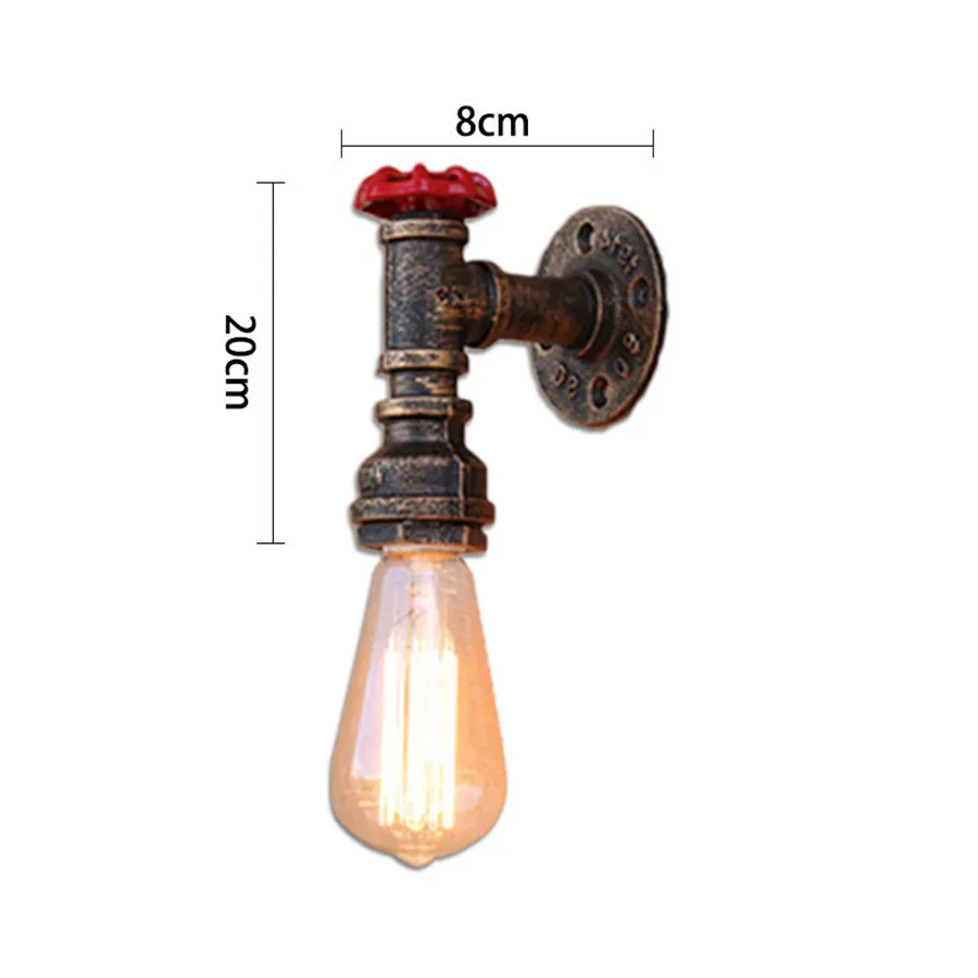 Made In China Cast Iron Pipe Fitting  LOFT Water Pipe Hemp Rope Pendant Lamps Antique Industrial Chandelier Retro Hanging Light