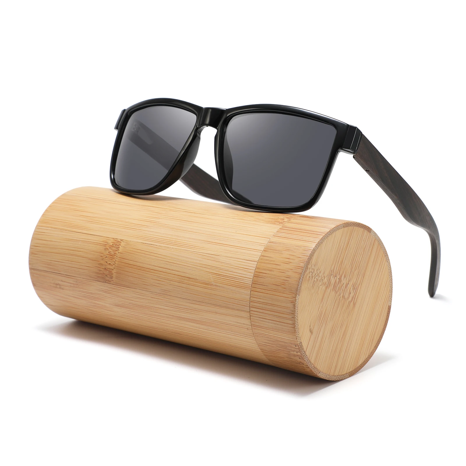 

Handmade Wood Sunglasses Oversize Bamboo Wood Temple Shades Custom Logo Sun Glasses