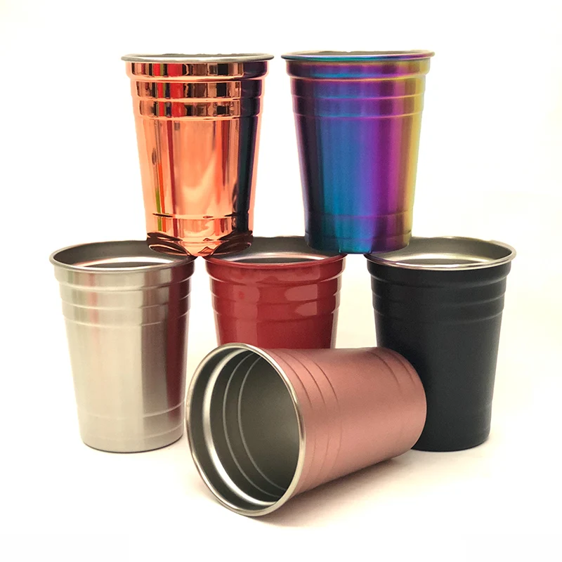 

Custom Logo Double or Singal Wall  Stainless Steel Pint Cup Insulated Cup, Customized available