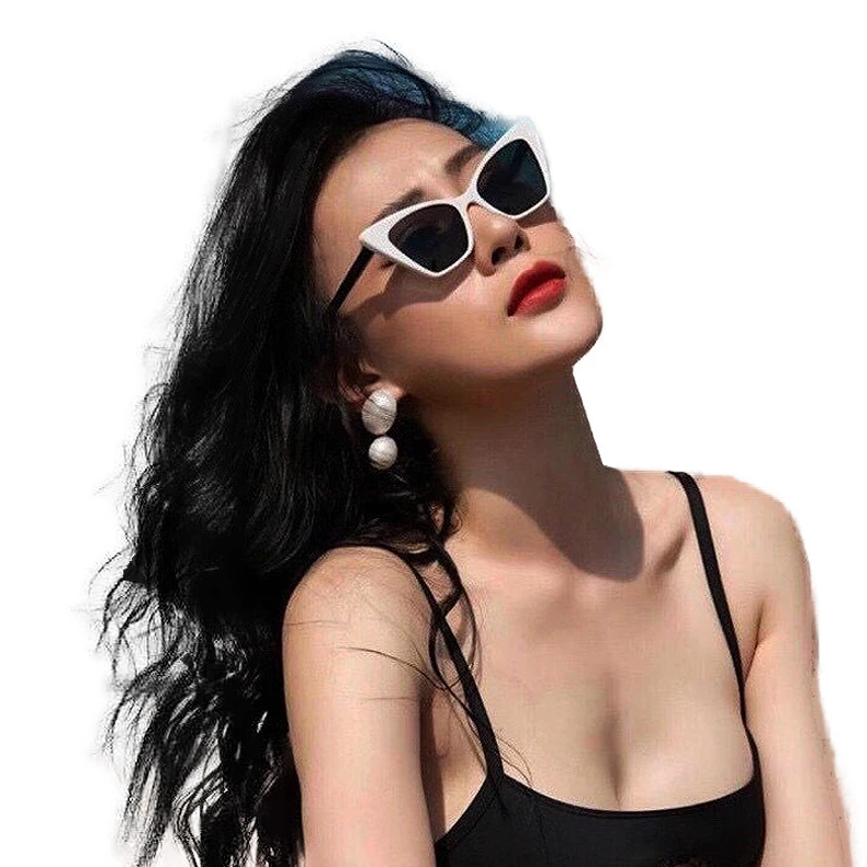 

2021 Fashion Cat Eye Ins Style Small Frame UV400 CE Sunglasses Promotion Ready Goods MOQ Women Men Girl Party Sunglasses