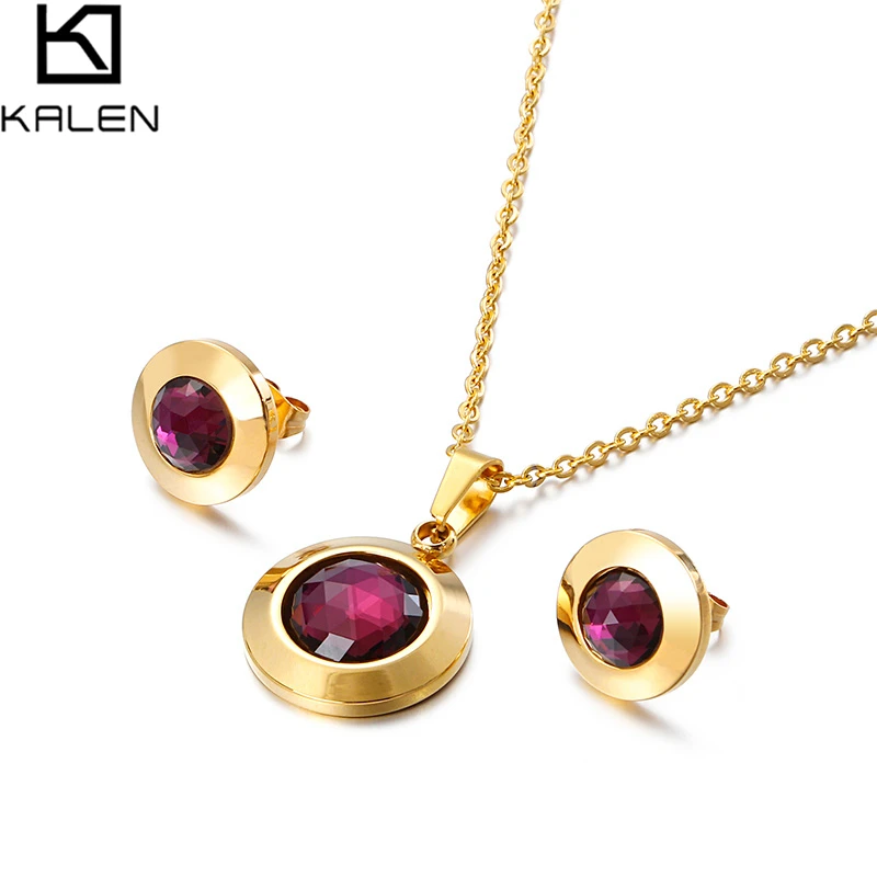 

Women Jewelry Set Earrings Stainless Steel Jewelry Necklace Sets