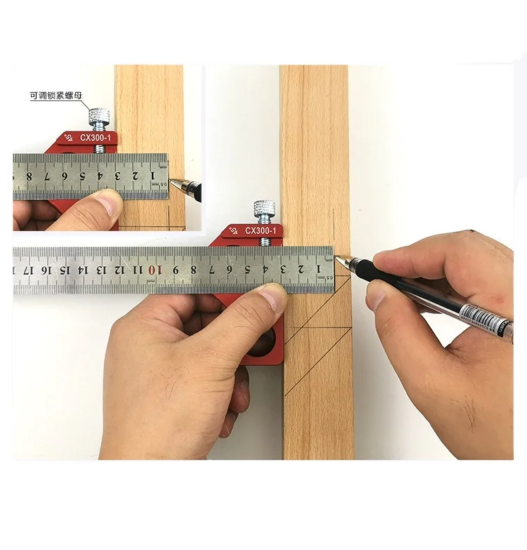 

Carpenter's marking ruler straight Angle ruler