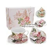 Creative European Porcelain Coffee Cups Set Chinese Tea Set Home Decoration Accessories
