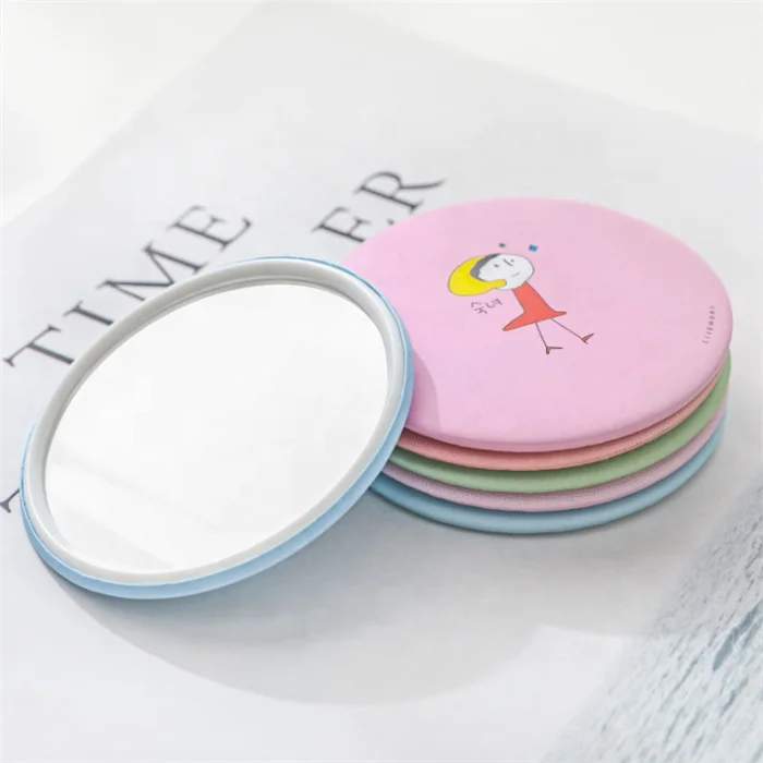 

girl makeup cartoon mini portable small tinplate pocket mirror gifts