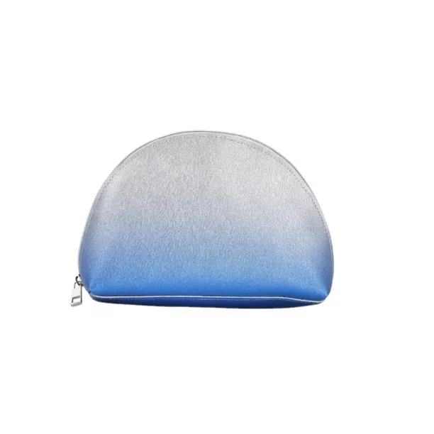 

BSCI ISO Sedex FAMA Fashion Custom Logo Gradient Blue Cosmetic Bag Large Capacity Classic Shell-shaped Cosmetic Bag, Customized color