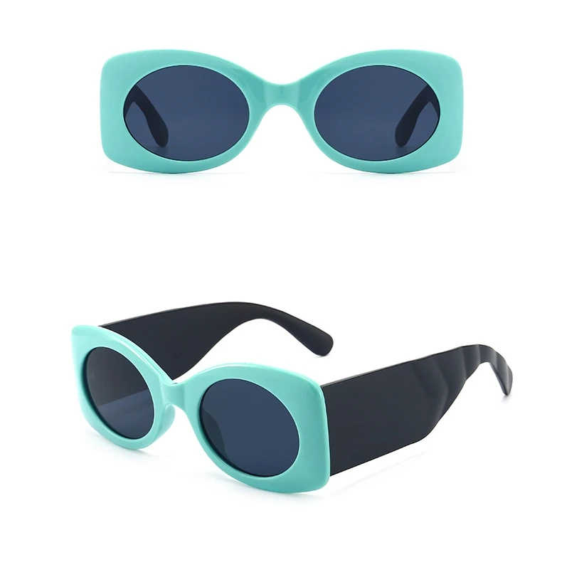 

DLL9112 angular round shades sun glasses women vintage designer sunglasses thick frame 80s DL glasses 2021 sunglass vendor
