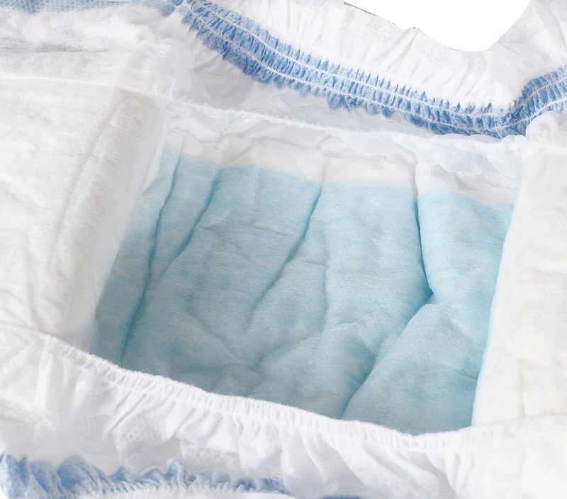 Biodegradable Natural Fluff Pulp Material Disposable Baby Diapers With