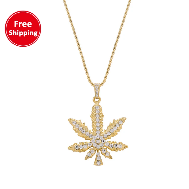 

free shipping/dorp shippingStainless steel chain gold-plated diamond all-match necklace hip hop inlaid necklace