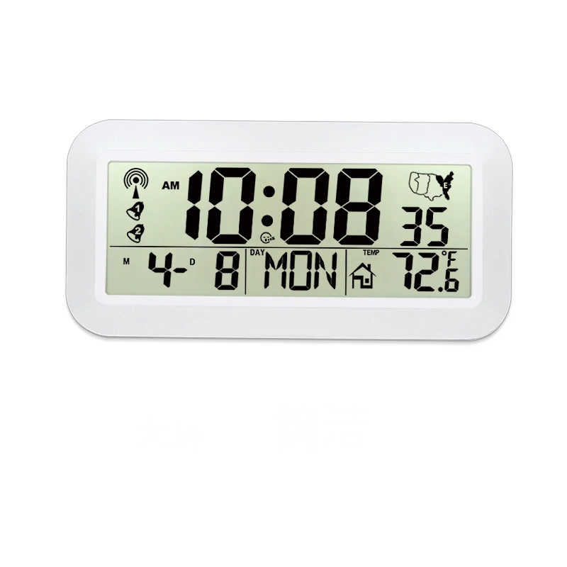 
2020 New Promotion Factory Wholesale Jumbo Screen Digital Wall Alarm Clock with radio controlled 