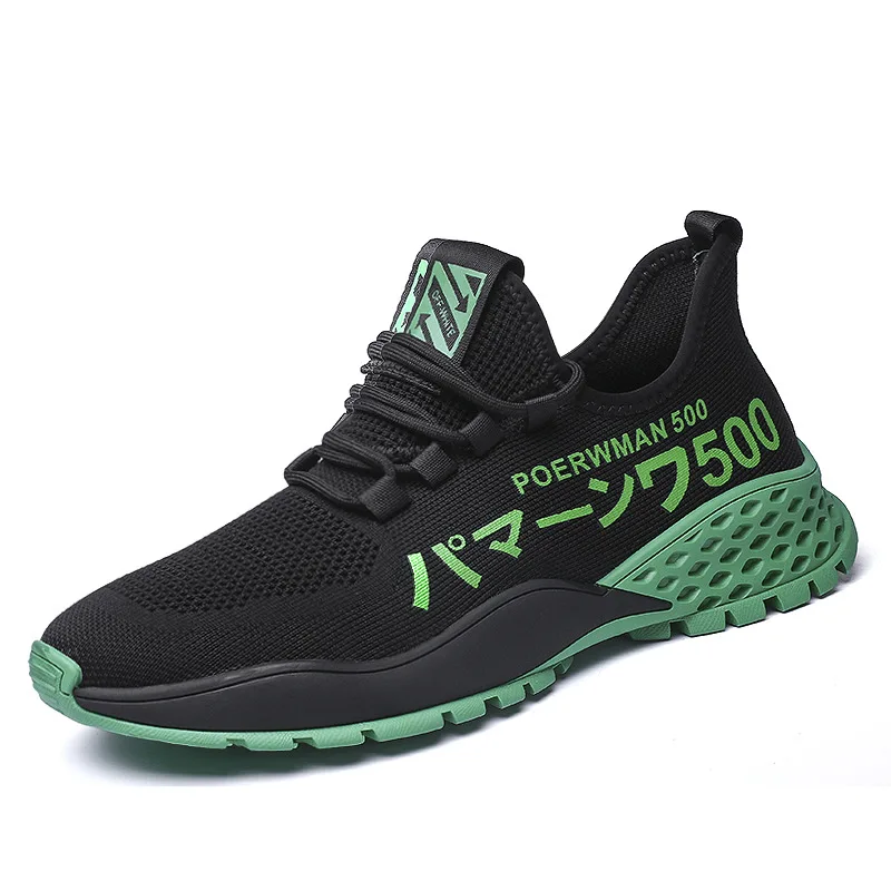 

Made in China Hot Selling Breathable Flying Woven Customized Shoes Increased Running Shoes Men