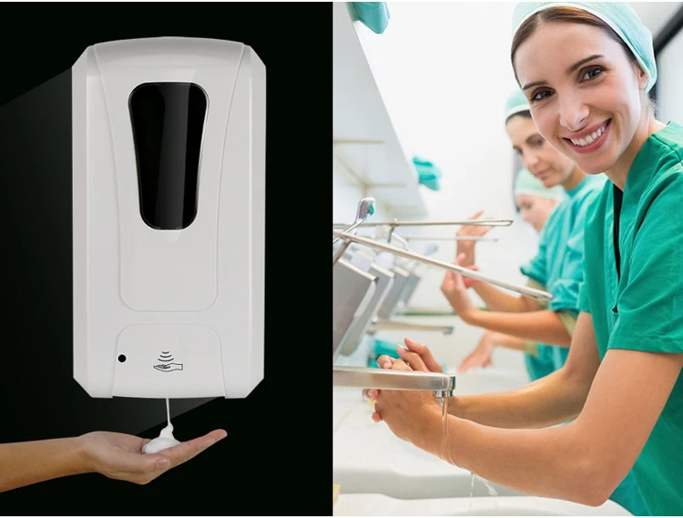 Wall mounted hand sanitizer dispenser/non contact gel soap dispenser /1000ml automatic induction alcohol sanitizer spray machine