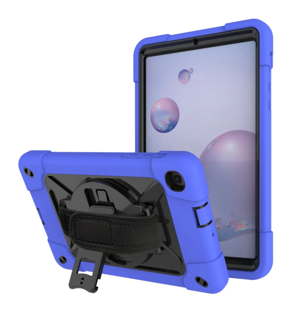 

For Samsung Galaxy Tab A 8.4 inch T307 T307u Case Rugged Armor Silicon Stand Hand Shoulder Strap Tablet Cover