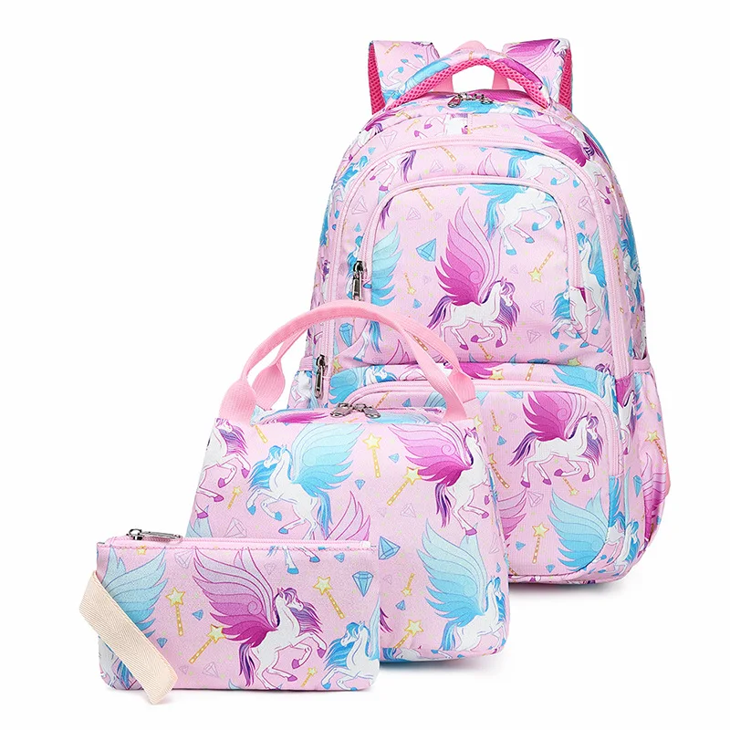 

3 pcs bag set school,back to school bag set free shipping, Pink or custom color
