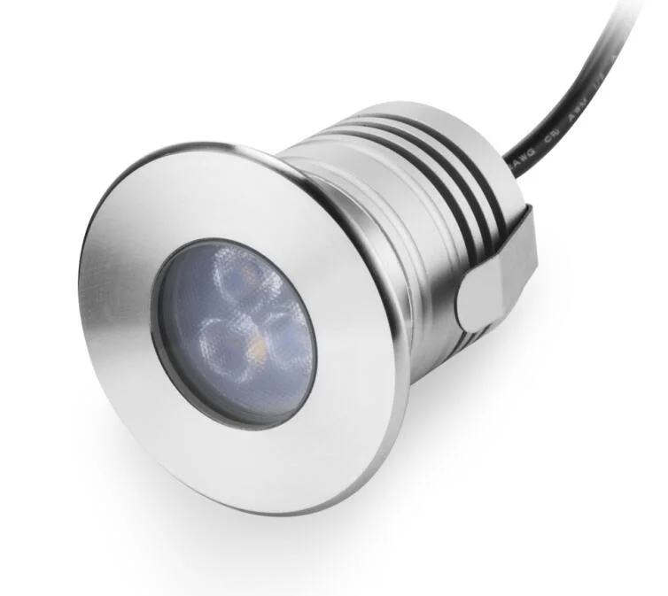 3W stainless steel 12V mini led spot light for ceiling waterproof outdoor led spot light IP68 RGB