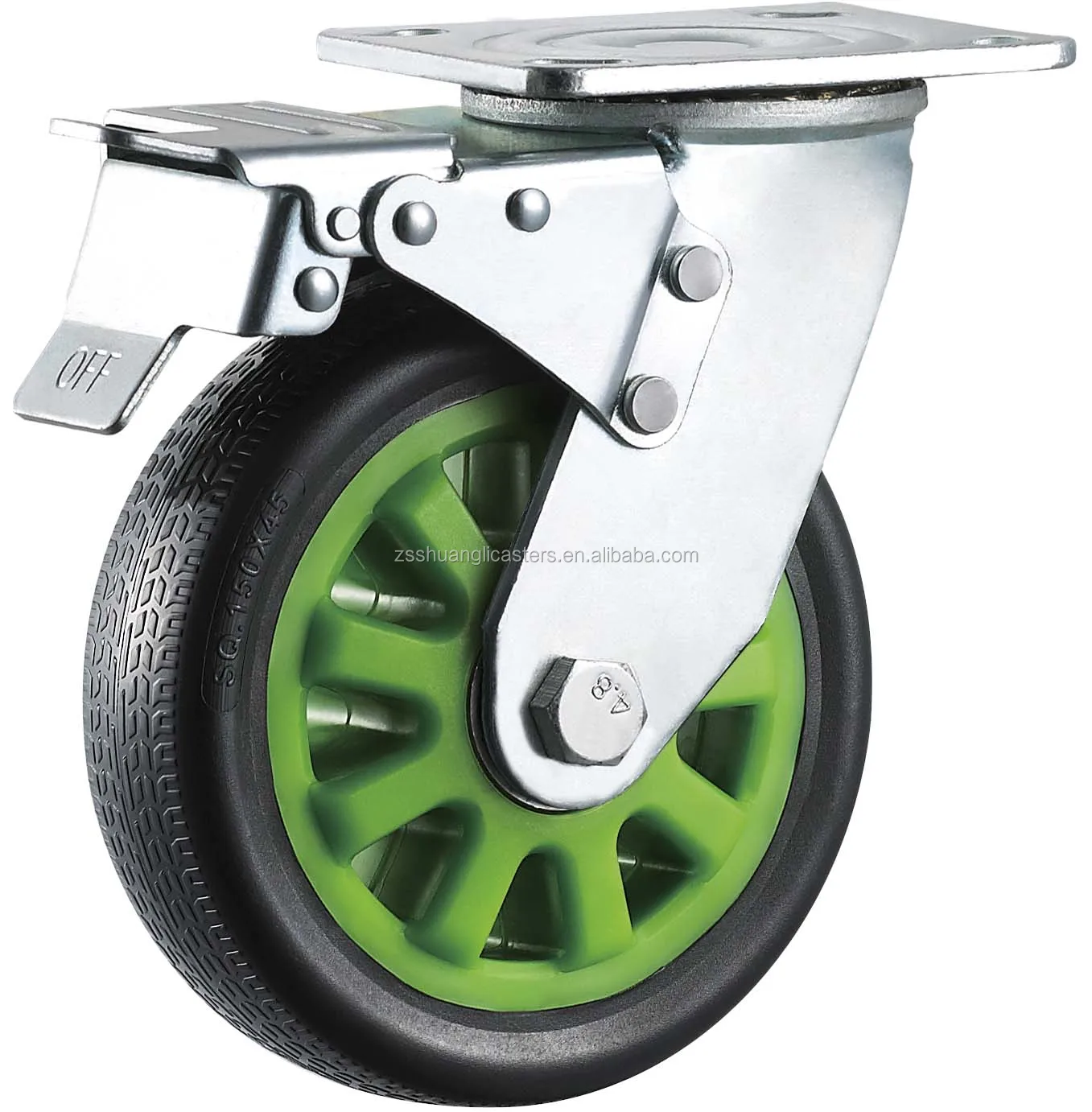 6 Inch Motorized Casters Wheels Heavy Duty 150mm Swivel Pu Workbench