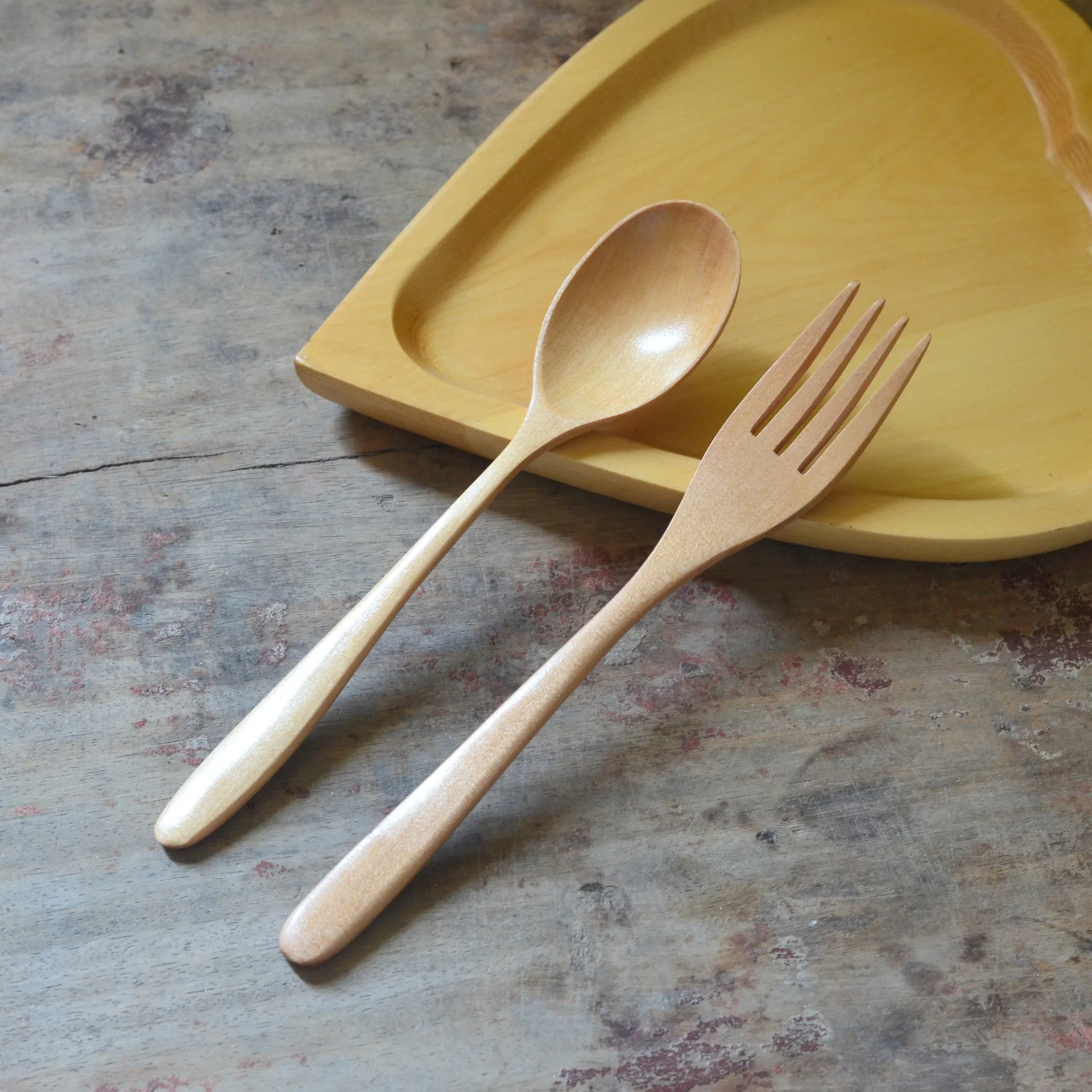 set of wooden spoons