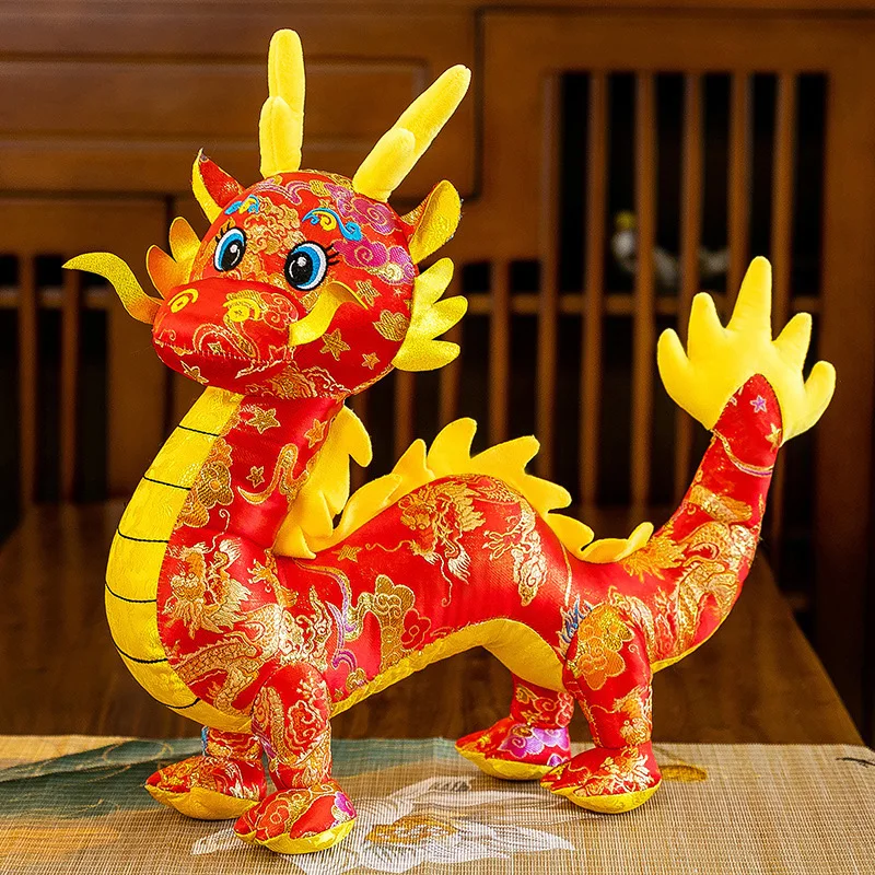 

2024 Dragon mascot plush toy opening event Annual meeting gift Zodiac dragon doll plus personalized logo