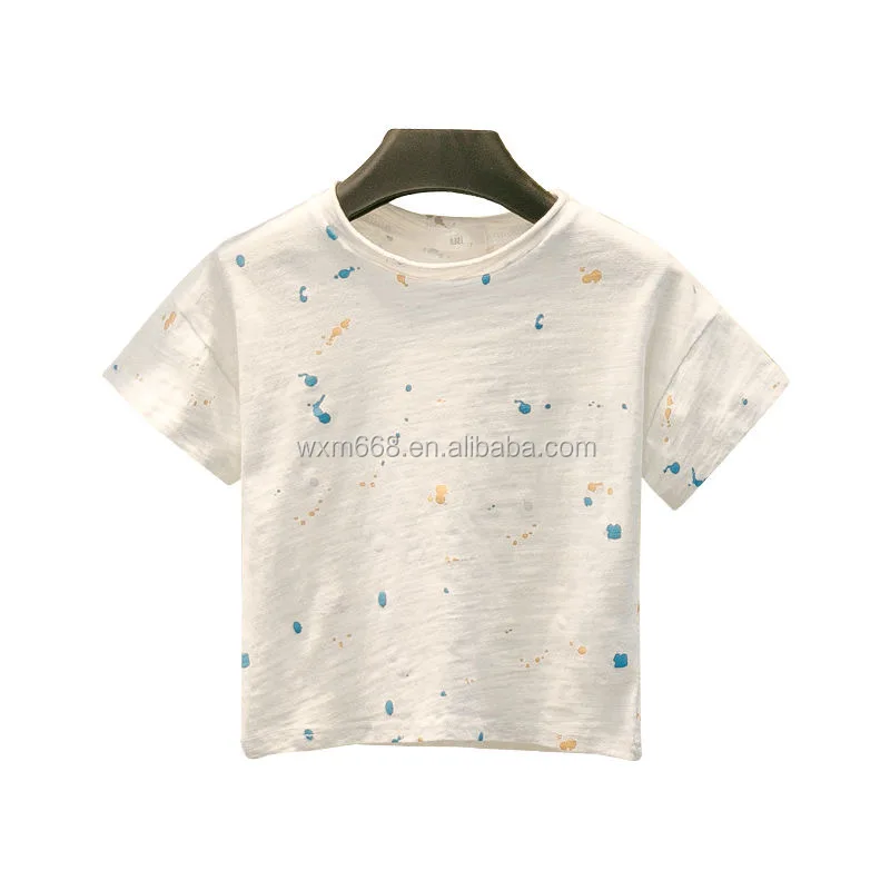 

Wholesale Summer Kids Short Sleeve T Shirt Cotton Color Clothing Baby boys Magic Clothes Children T Shirts