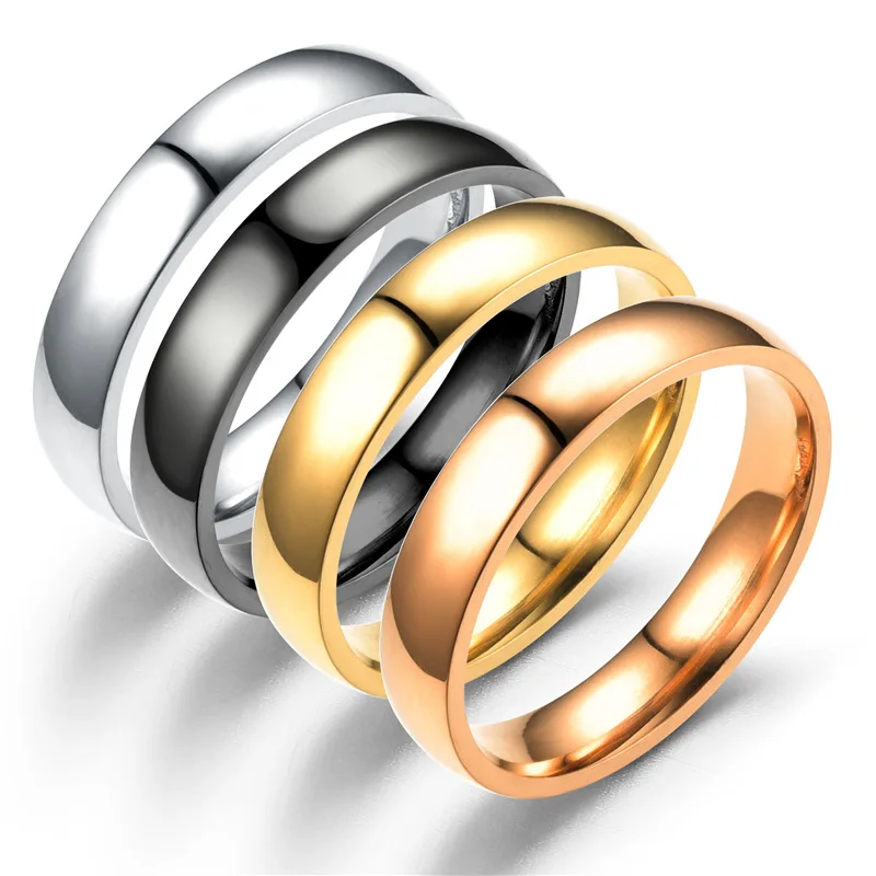 

popular jewelry men women couples plate stainless steel trendy simple ring