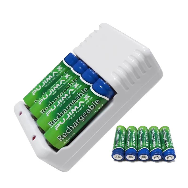 

New smart AA battery charger LED Display intelligent battery charger for li ion battery charging, White