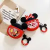 Cartoon Mickey Minnie Liquid Silicone Earphone Case With Strap Shockproof Silicone Cover Protective Earphone for Apple Airpod