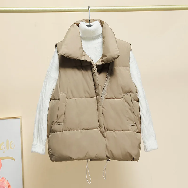 Boutique Wholesale 2026 Winter New Style Stand up Collar Fashionable Versatile Retro Slimming Women's Vest