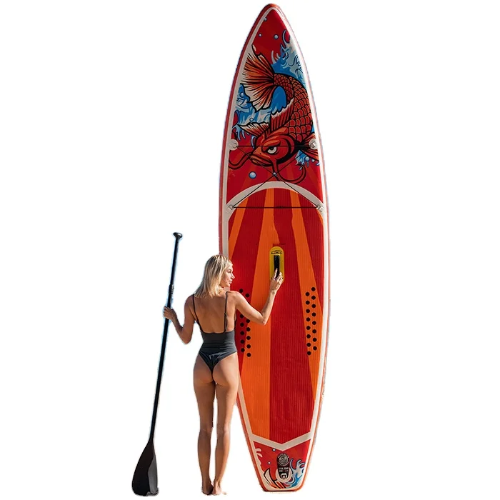

Professional race inflation SUP stand up board water sports entertainment surfboard, Red