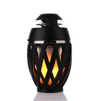 

Newest Style Creative LED Flame Atmosphere Speaker Lamp Bluetooth Wireless Music Steaming Hi-Fi Sound Quality Speaker For Amazon