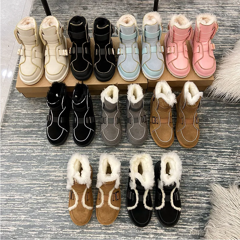 

hot selling girl warm soft fluffy faux fur shoes boots white woman winter boots