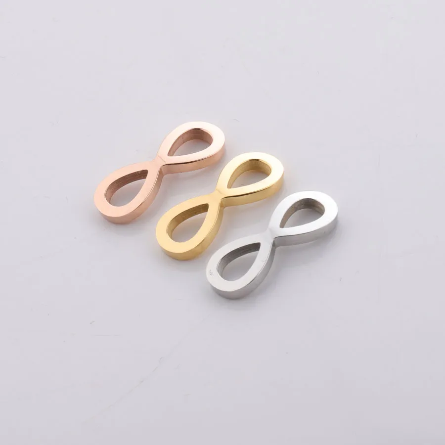 

Number 8 Eight Women DIY Making Accessories Finding Stainless Steel Infinity Shape Jewelry Pendant Charm For Necklace Bracelet, Gold,silver,rose gold