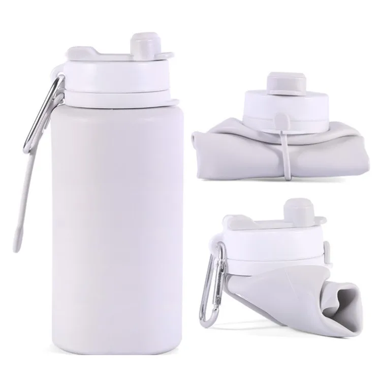 

2020 Eco Friendly Silicon Bpa Free Gym Bottle Water Borraccia Private Label Sport Collapsible Bottle With Custom Logo
