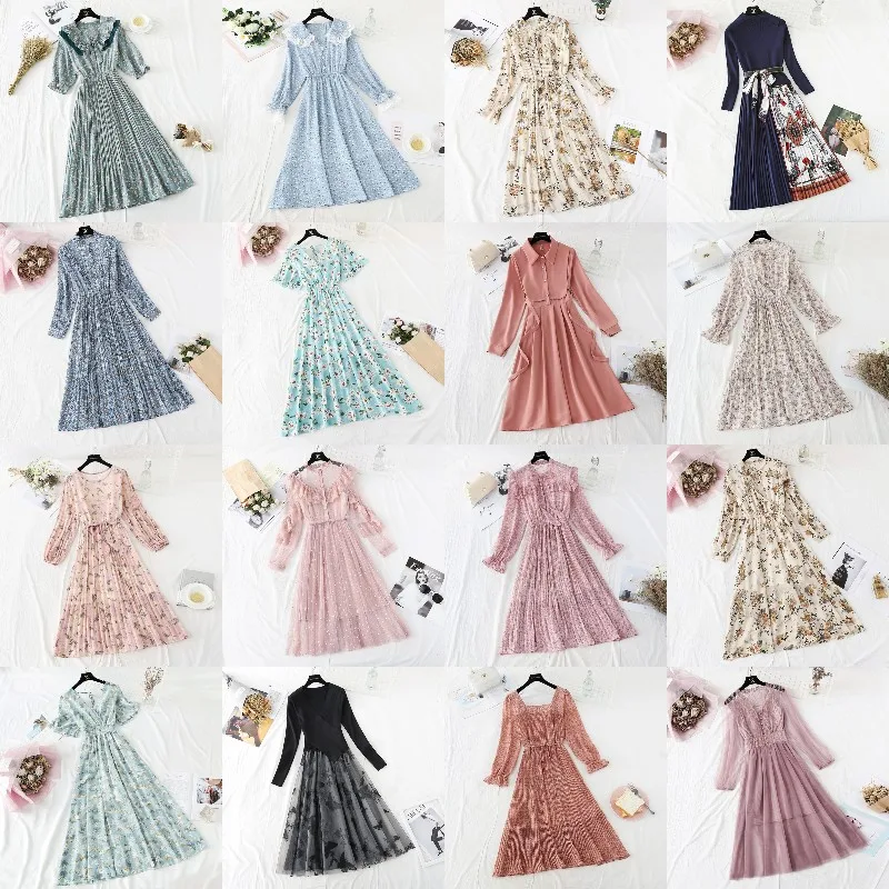 

Hot summer casual chiffon lady dress quality price supply, Customized color