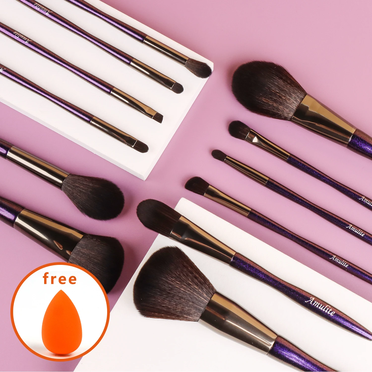 

Professional Factory NEW ARRIVAL TOP Quality Custom Logo 2021 Purple Brushes Makeup Cosmetic