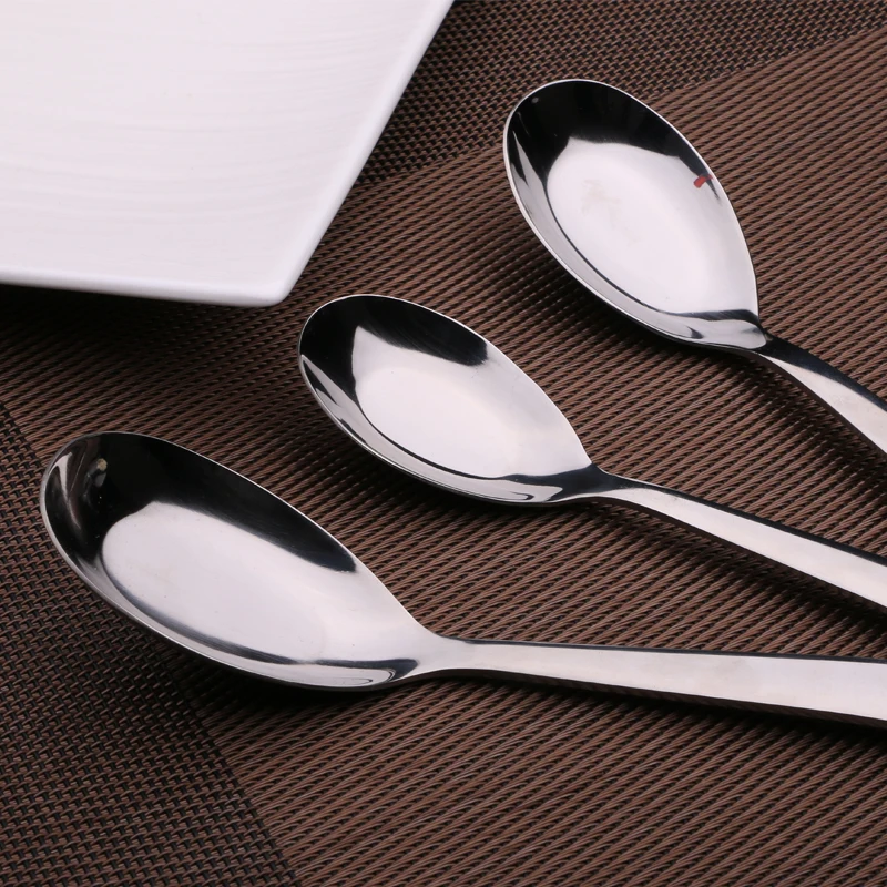 

Sets Powder Stainless Steel Square Flat Dinner Spoon