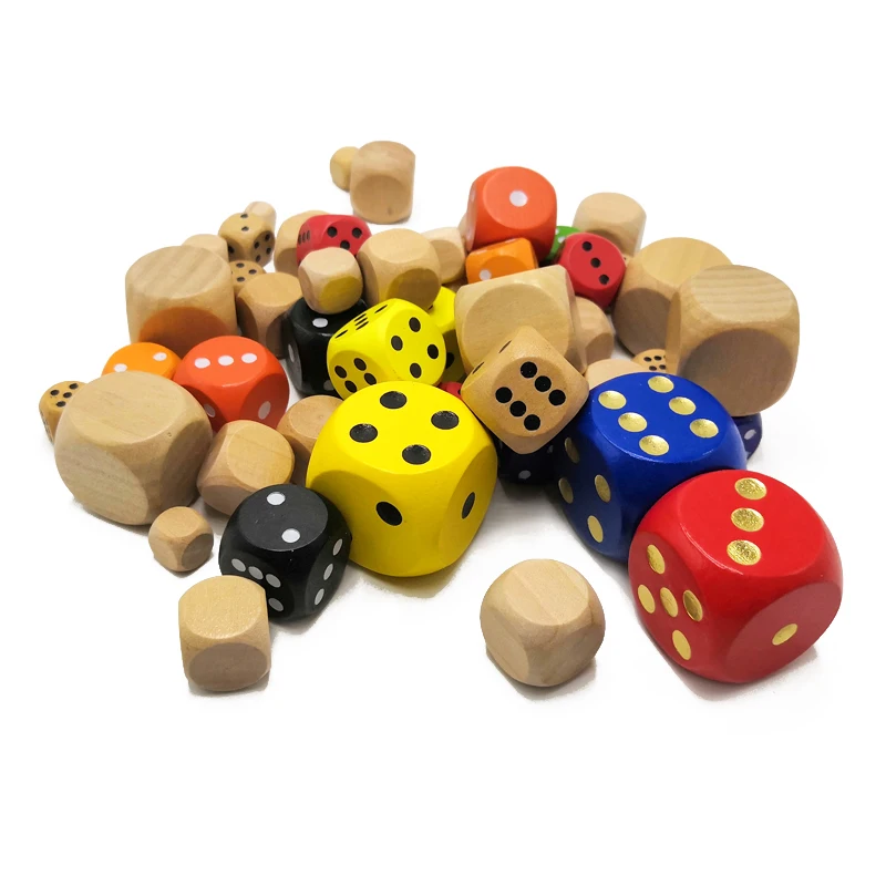 Customized durable engraving wooden dice game