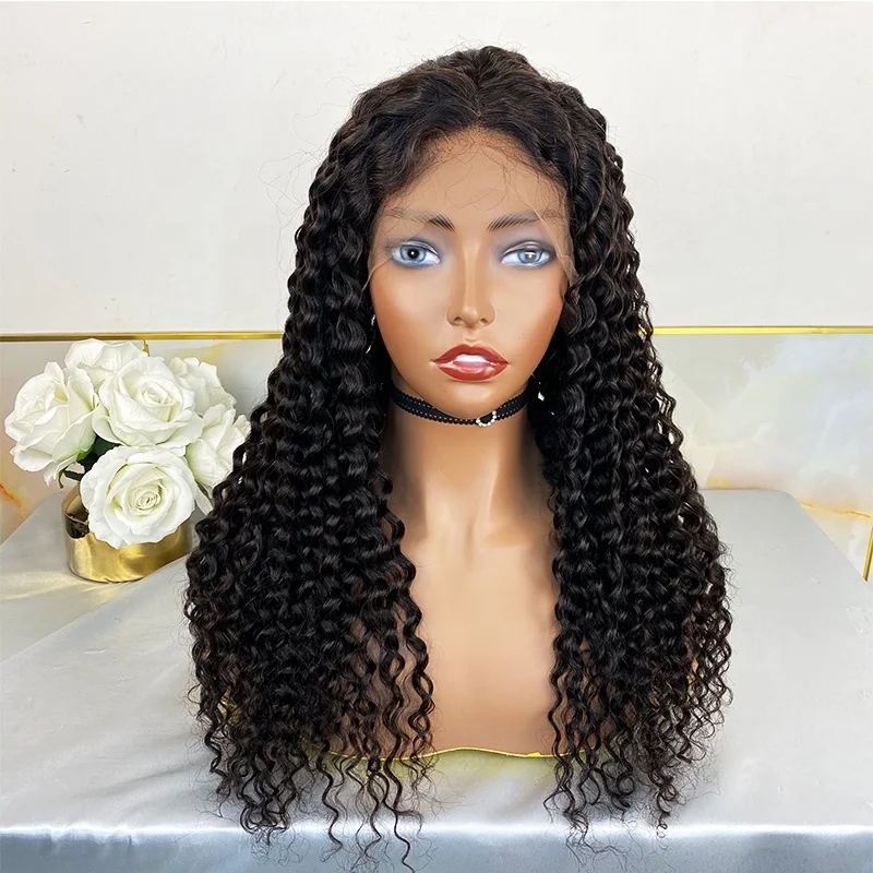 

Preplucked Bleached Knots Human Hair Lace Wig For Black Women Glueless Human Hair Wigs Deep Wave Lace Frontal Wig With Baby Hair