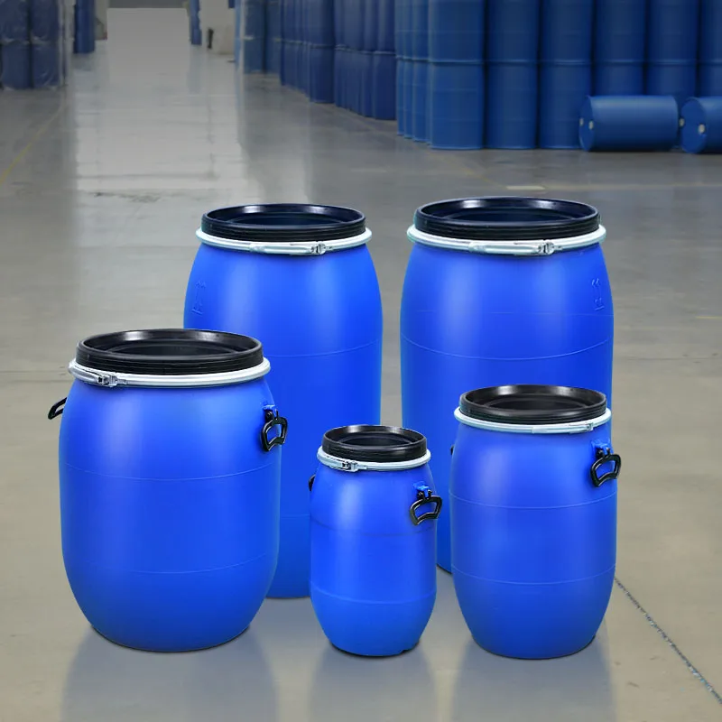 30l200large Mouth Iron Hoop Plastic Sealing Flange Drum With Ring Lock