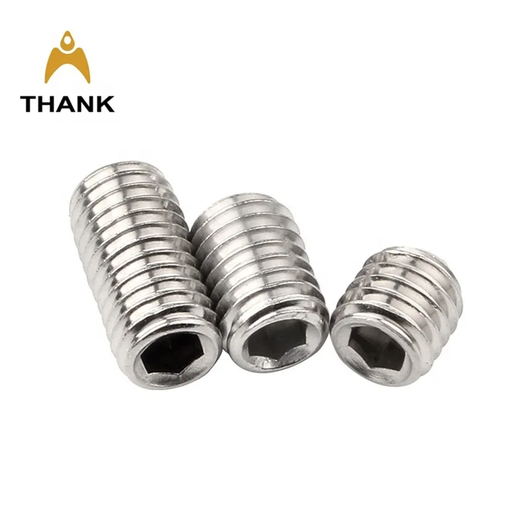 
DIN916 stainless steel 304 Hex socket grub screw cup point set screws M5 - M24 