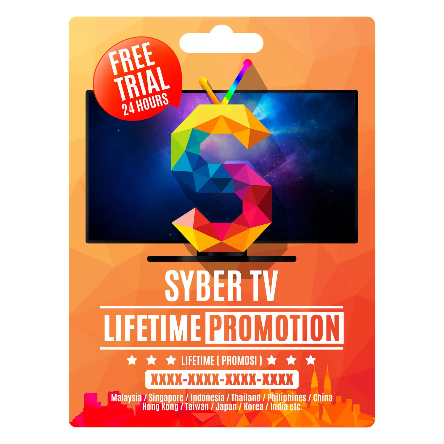 

lifetime sybertv iptv set top box subscription Android/IOS smart tv box Singapore Malaysia sybertv