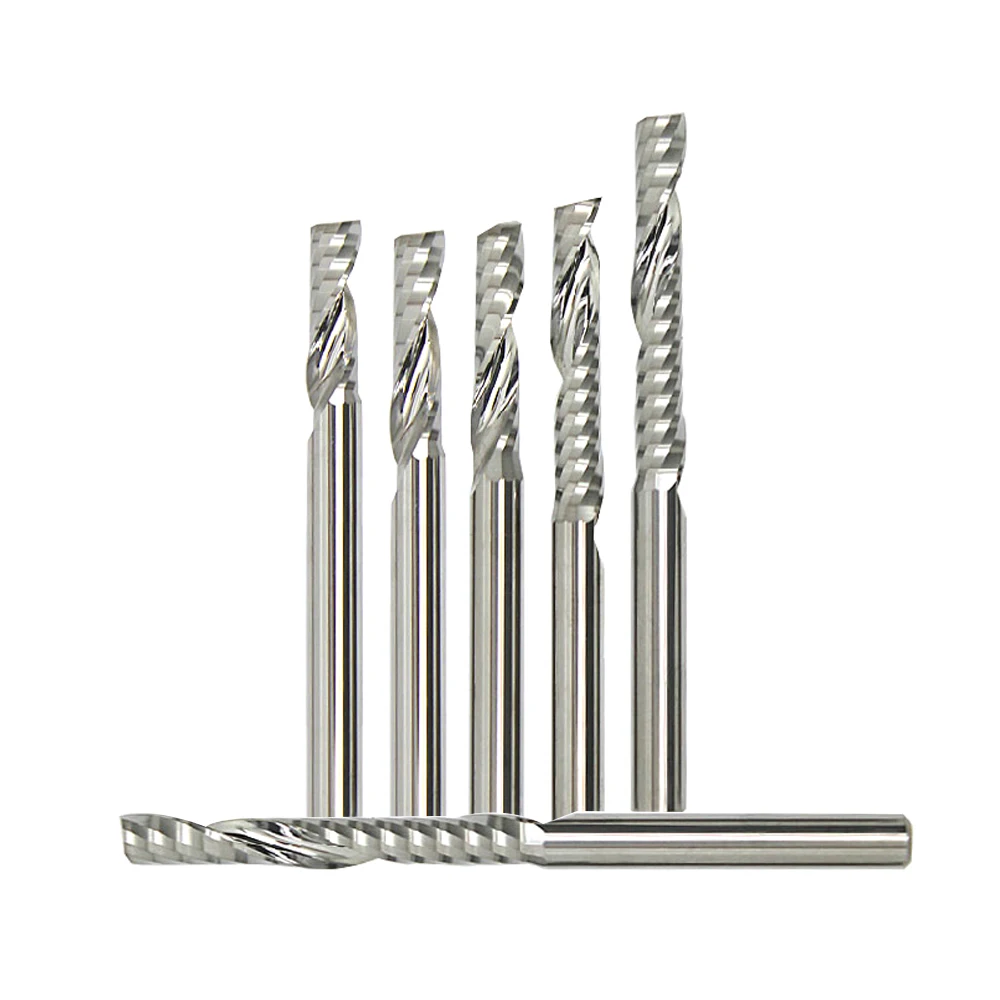 3.175mm Single Flute Spiral Router Bits Cnc Engraving Bit Tools For